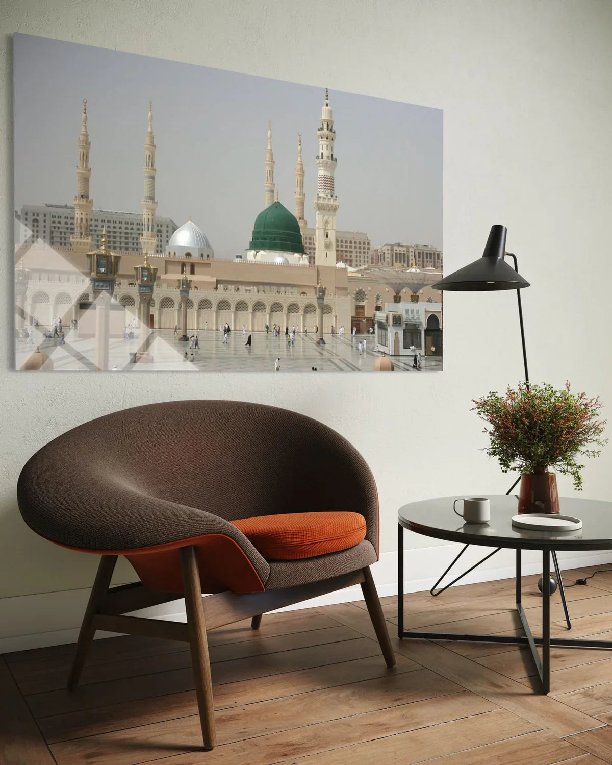 Masjid an-Nabawi Medina Glass Wall Art – Islamic Home Decor