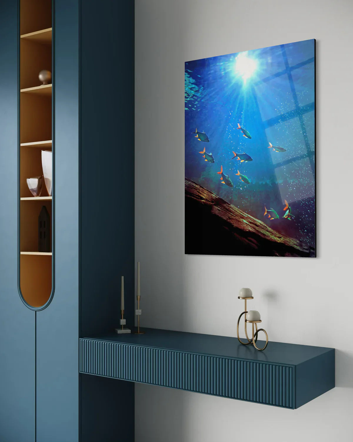 Tropical Fish Tempered Glass Wall Art – Aquatic Home Decor