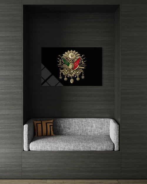 Ottoman Tughra Black Tempered Glass Wall Art – Heritage Decor