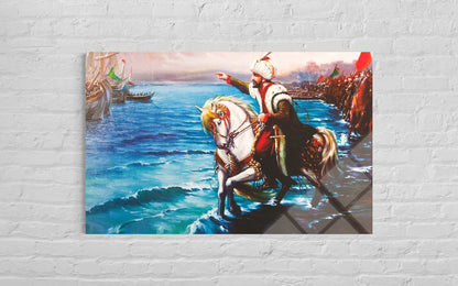 Sultan Mehmed the Conqueror Glass Wall Art – Ottoman Legacy