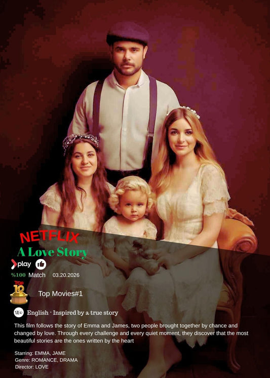 Personalized Netflix Style Glass Art – Custom Show Gift