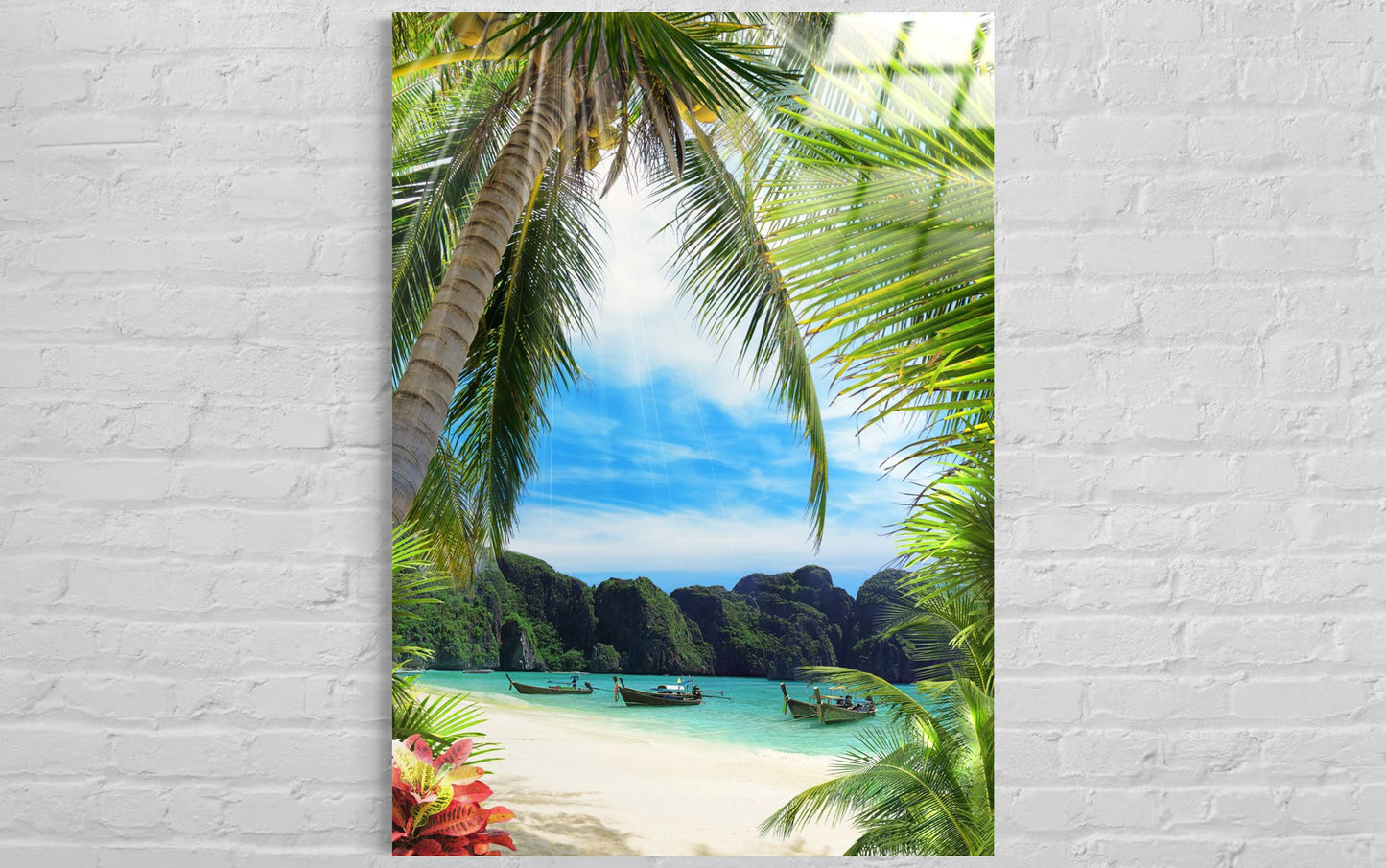 Starry Night Landscape Glass Wall Art – Premium Nature Home Decor
