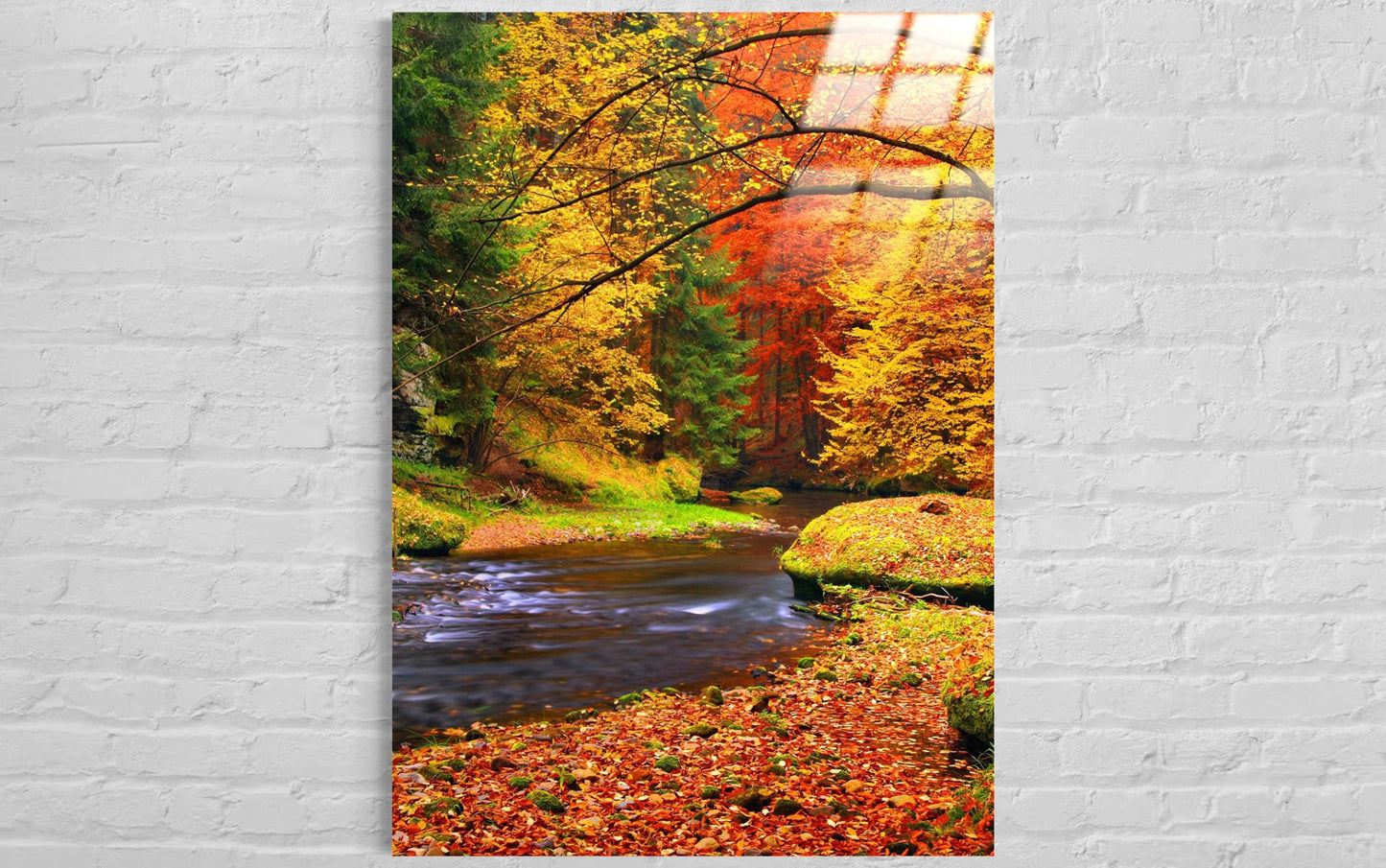 Countryside Village Landscape Glass Art – Premium Decor