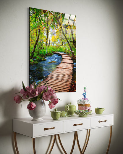 Sunrise Landscape Glass Wall Art – Premium Nature Home Decor