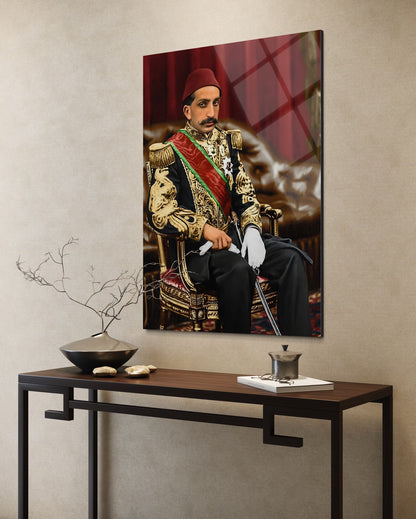 Sultan Abdulhamid II Glass Wall Art – Ottoman Caliph Legacy