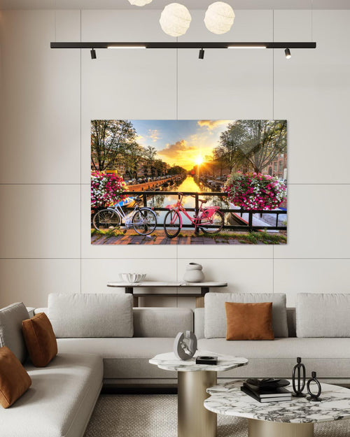 Autumn Forest Landscape Glass Wall Art – Premium Nature Home Decor