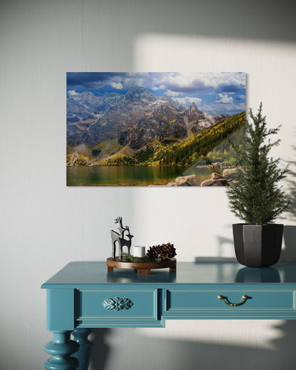 Desert Sunset Landscape Glass Wall Art – Premium Nature Home Decor