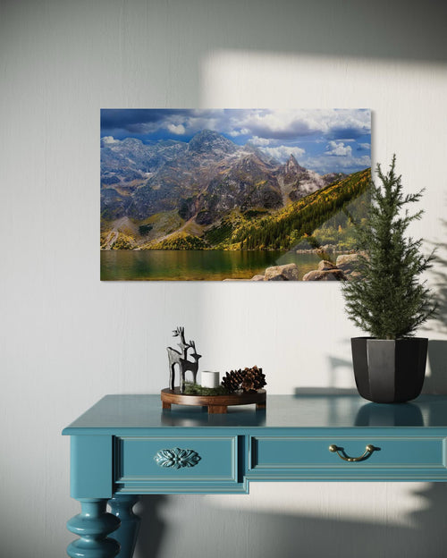 Desert Sunset Landscape Glass Wall Art – Premium Nature Home Decor