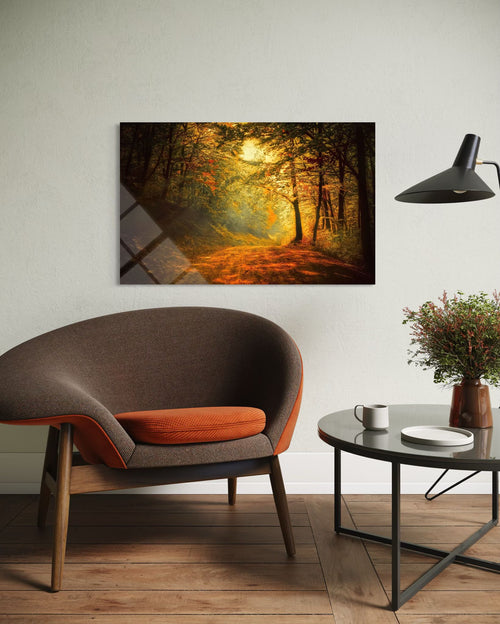 Northern Lights Landscape Glass Wall Art – Premium Nature Home Decor