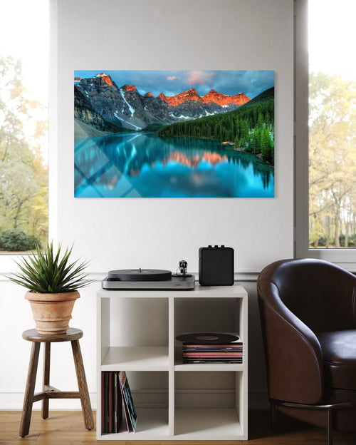 Twilight Landscape Glass Wall Art – Premium Nature Home Decor