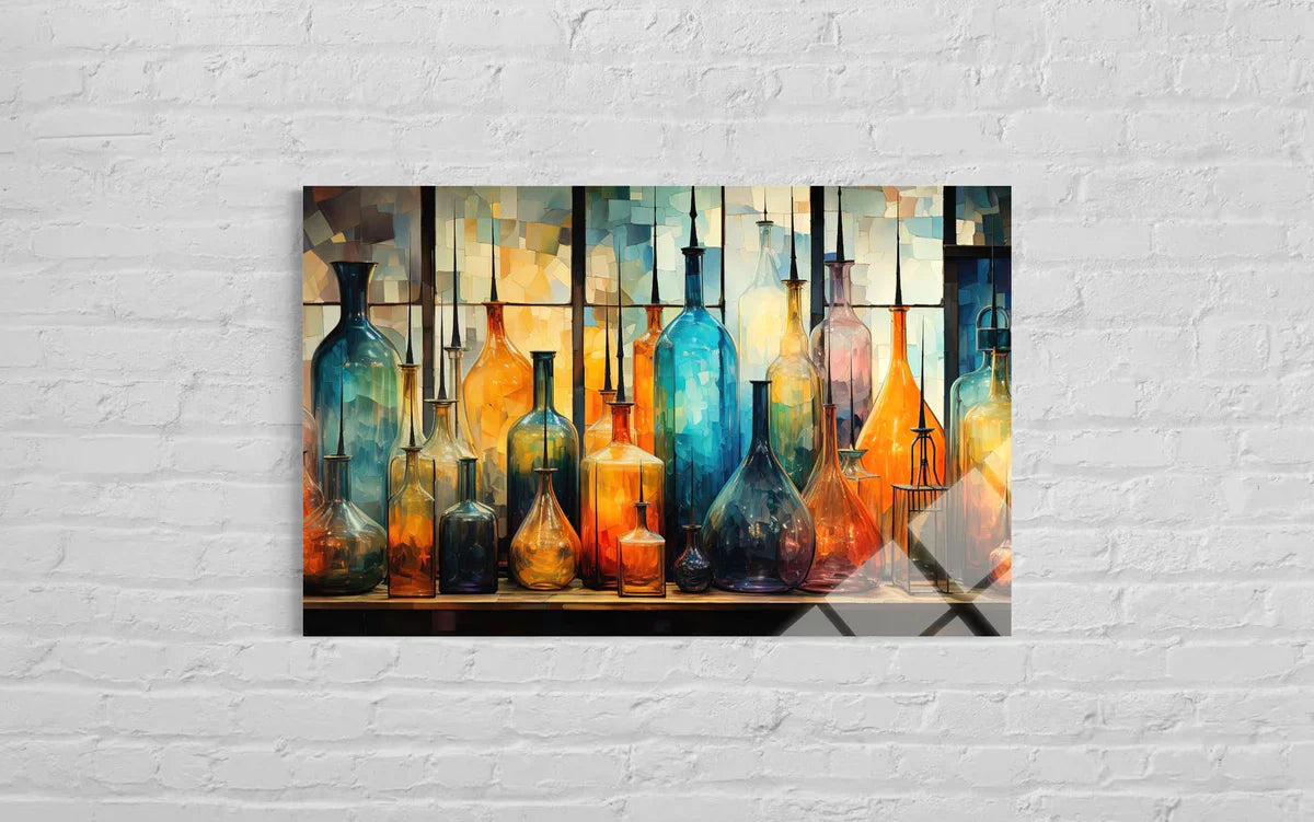 Modern Abstract Glass Wall Art I – Contemporary Gallery Decor