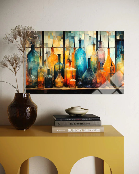 Modern Abstract Glass Wall Art I – Contemporary Gallery Decor