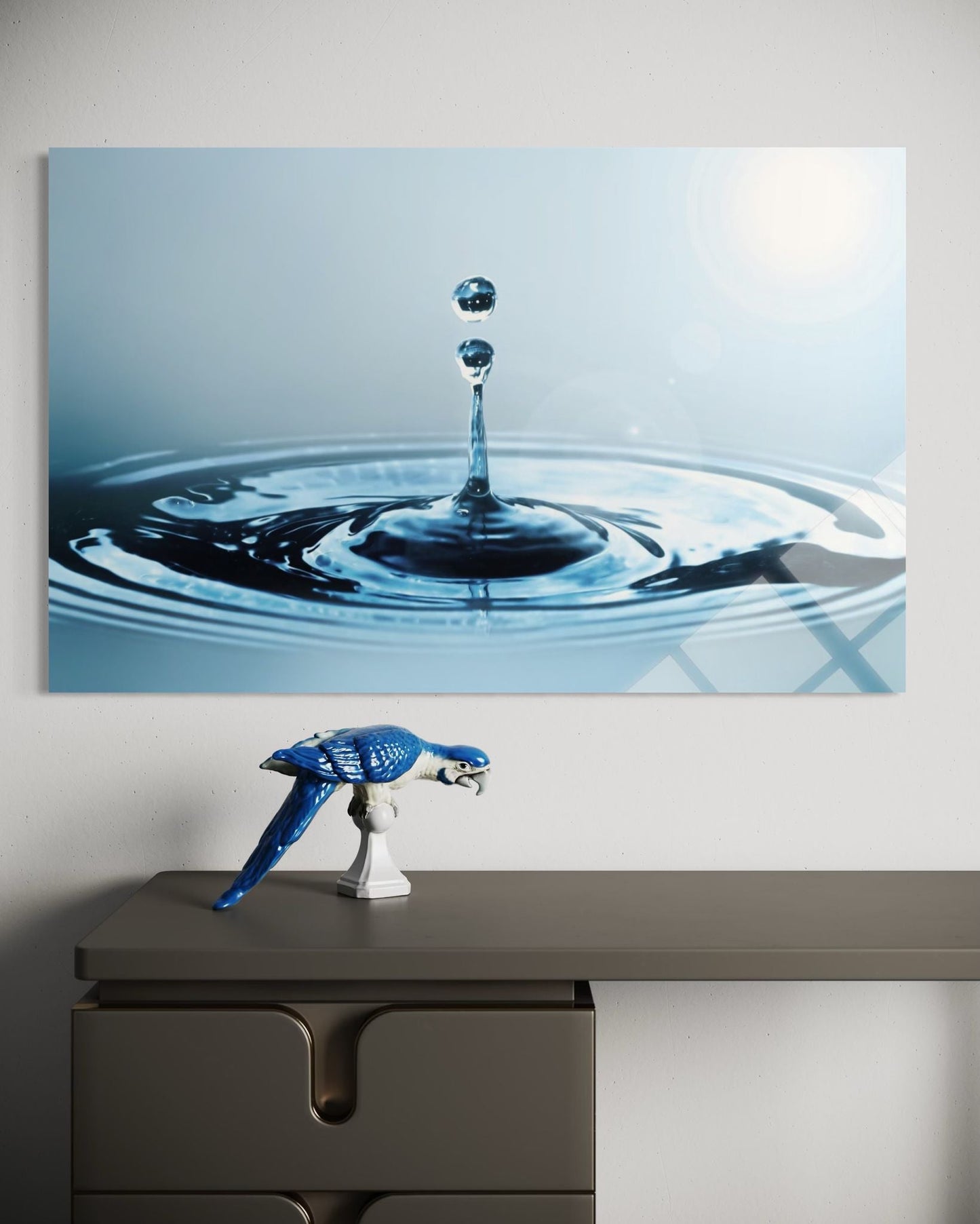 Tropical Paradise Landscape Glass Wall Art – Premium Nature Home Decor