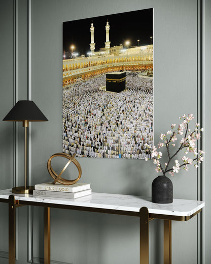 Kaaba Islamic Glass Wall Art – Sacred Mecca Home Decor