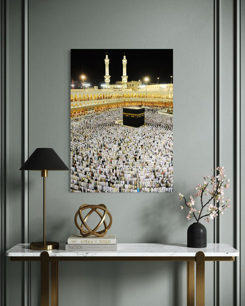 Kaaba Islamic Glass Wall Art – Sacred Mecca Home Decor