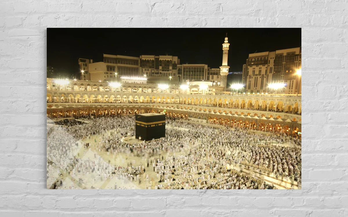 Mecca Grand Mosque Glass Wall Art – Masjid al-Haram Decor