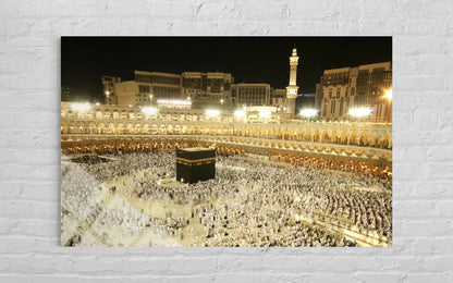 Mecca Grand Mosque Glass Wall Art – Masjid al-Haram Decor