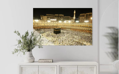 Mecca Grand Mosque Glass Wall Art – Masjid al-Haram Decor