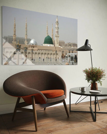 Masjid an-Nabawi Medina Glass Wall Art – Islamic Home Decor