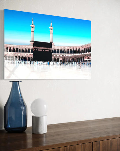 Masjid al-Haram Aerial View Glass Wall Art – Mecca Decor