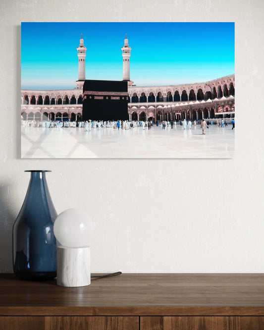 Masjid al-Haram Aerial View Glass Wall Art – Mecca Decor