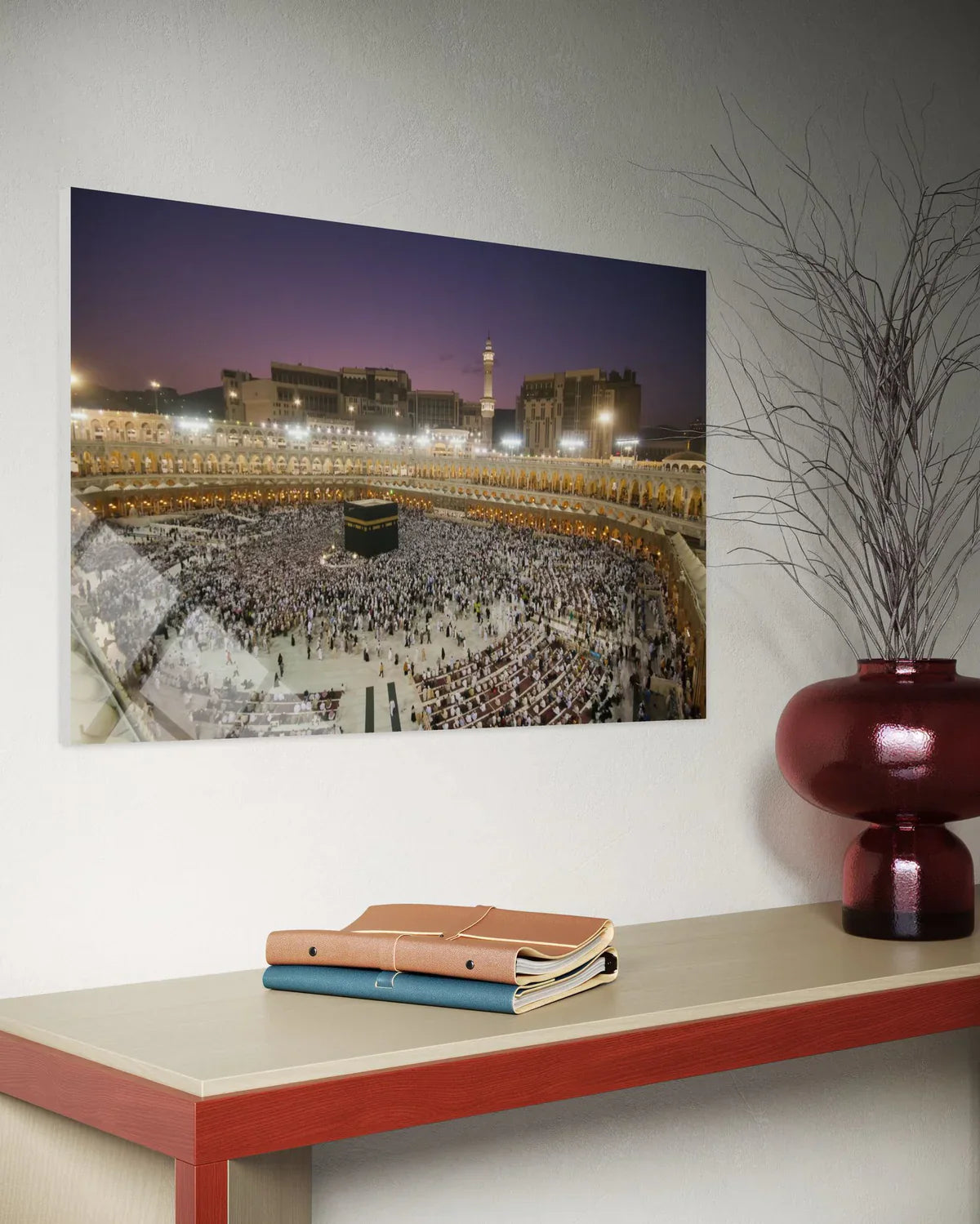 Kaaba Mecca Glass Wall Art – Islamic Sacred Site Decor