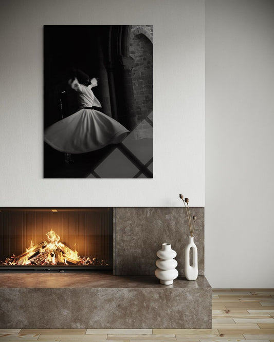 Mevlevi Sema Ceremony Glass Wall Art – Sufi Whirling Decor