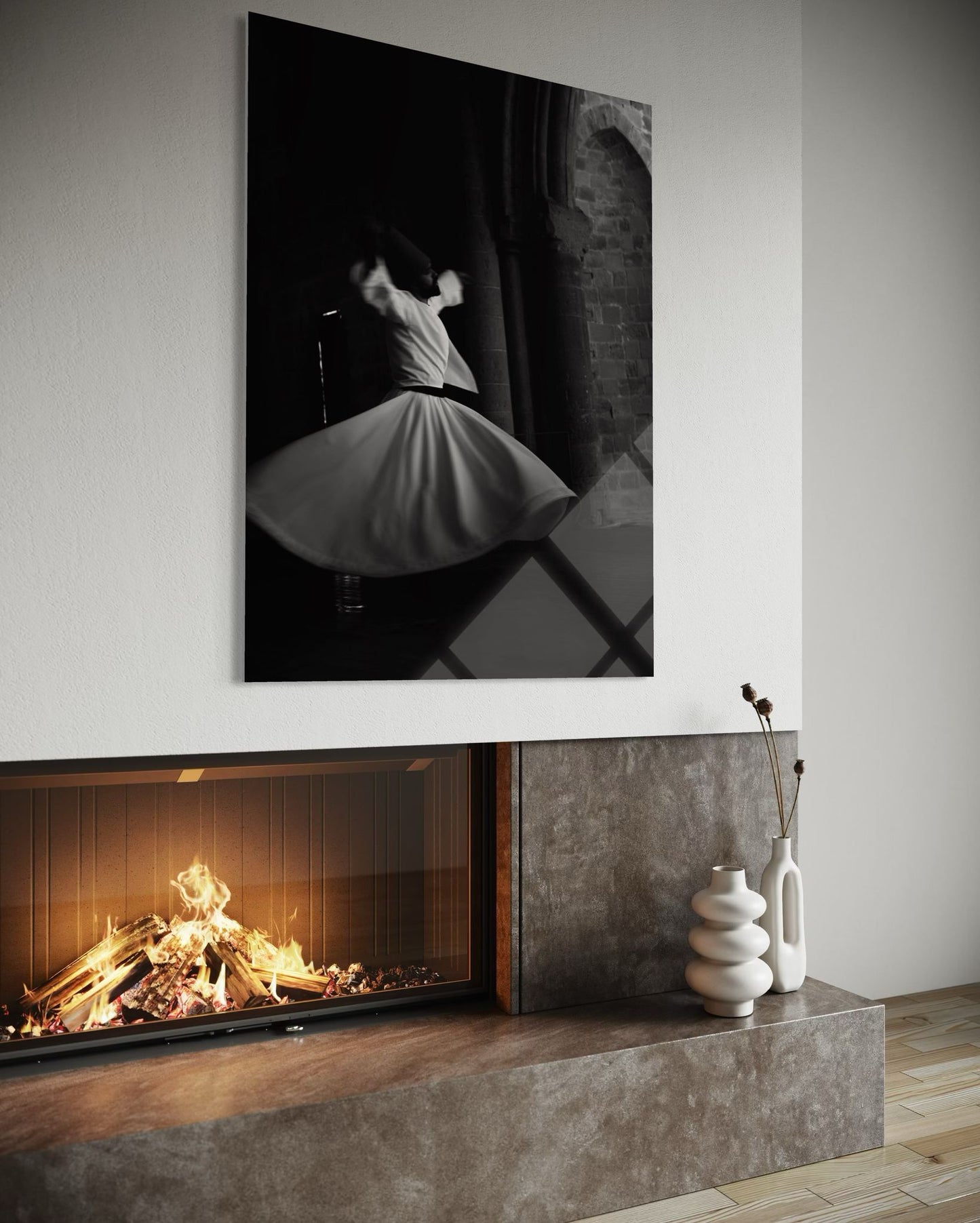 Mevlevi Sema Ceremony Glass Wall Art – Sufi Whirling Decor
