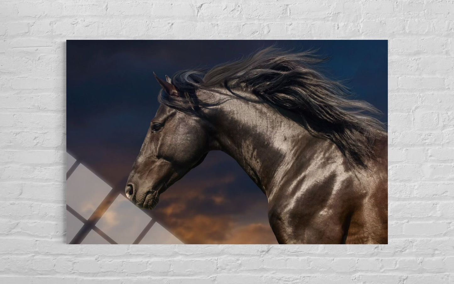 Horse Glass Wall Art – Freedom Wild Horse Premium Decor