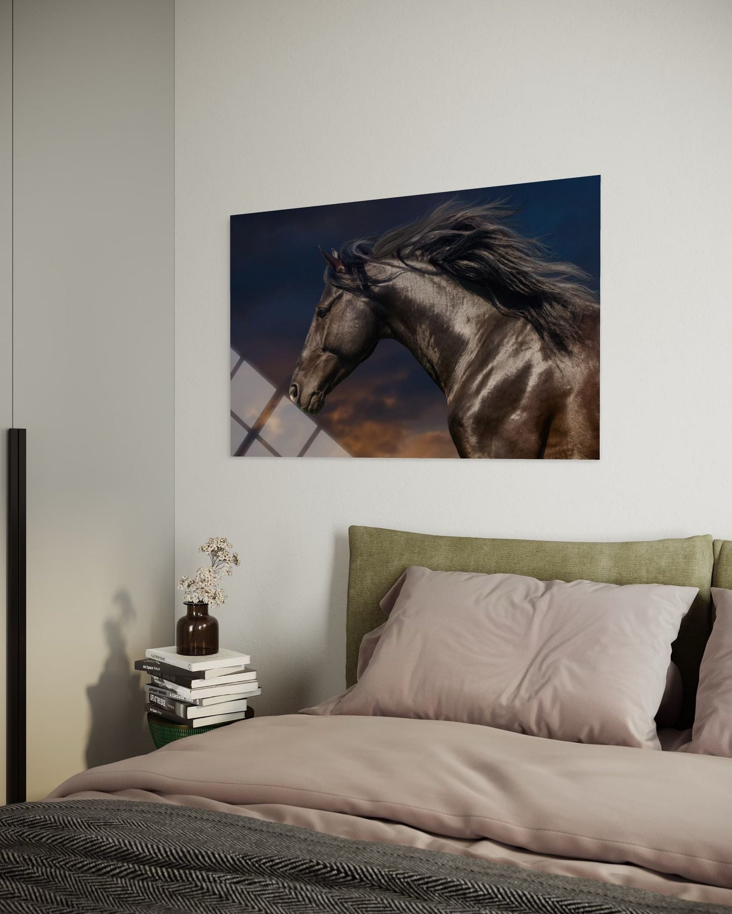 Horse Glass Wall Art – Freedom Wild Horse Premium Decor
