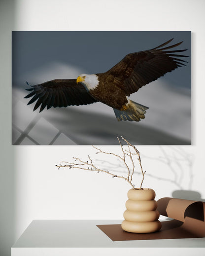 Eagle Glass Wall Art – Soaring Freedom Premium Decor
