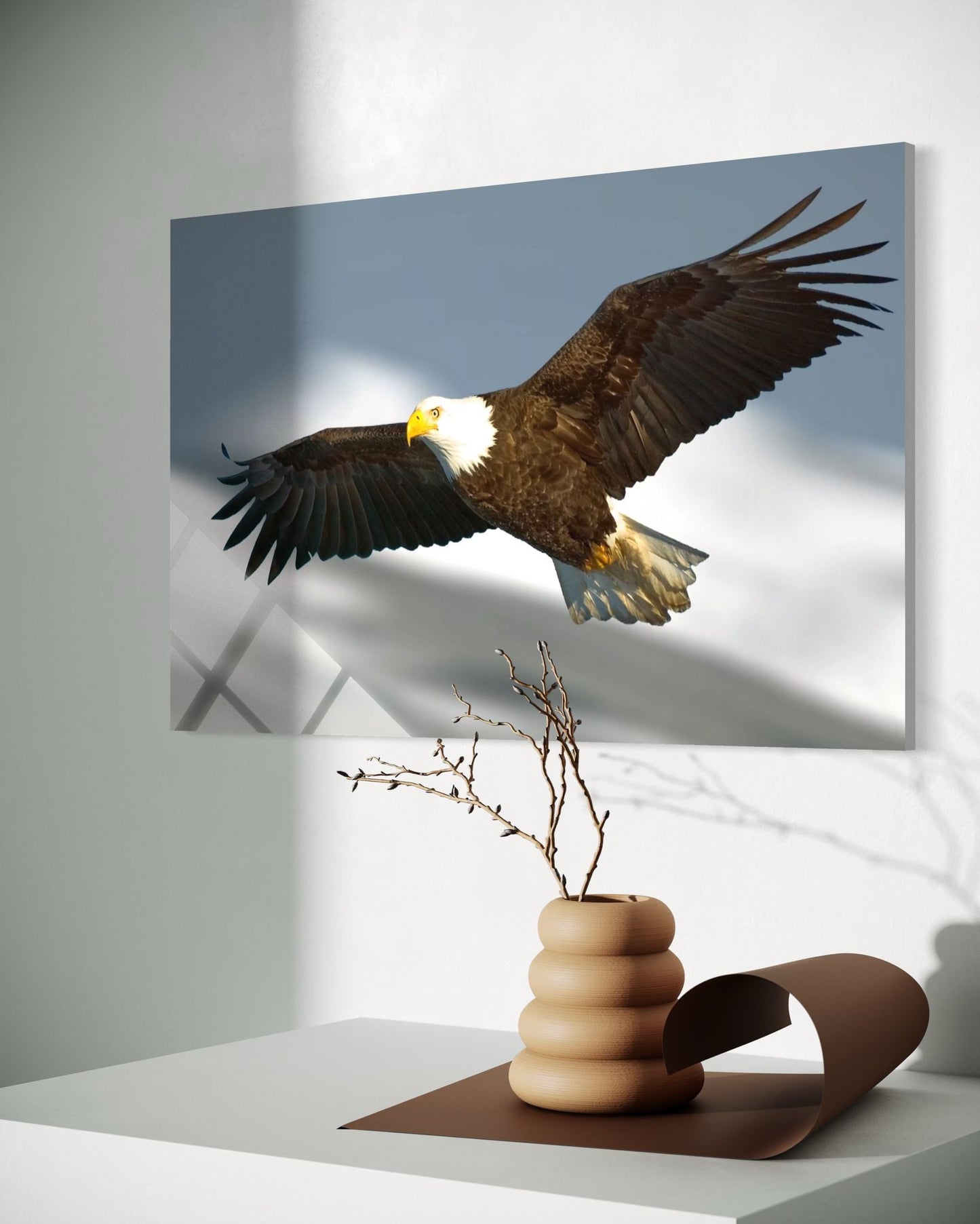 Eagle Glass Wall Art – Soaring Freedom Premium Decor