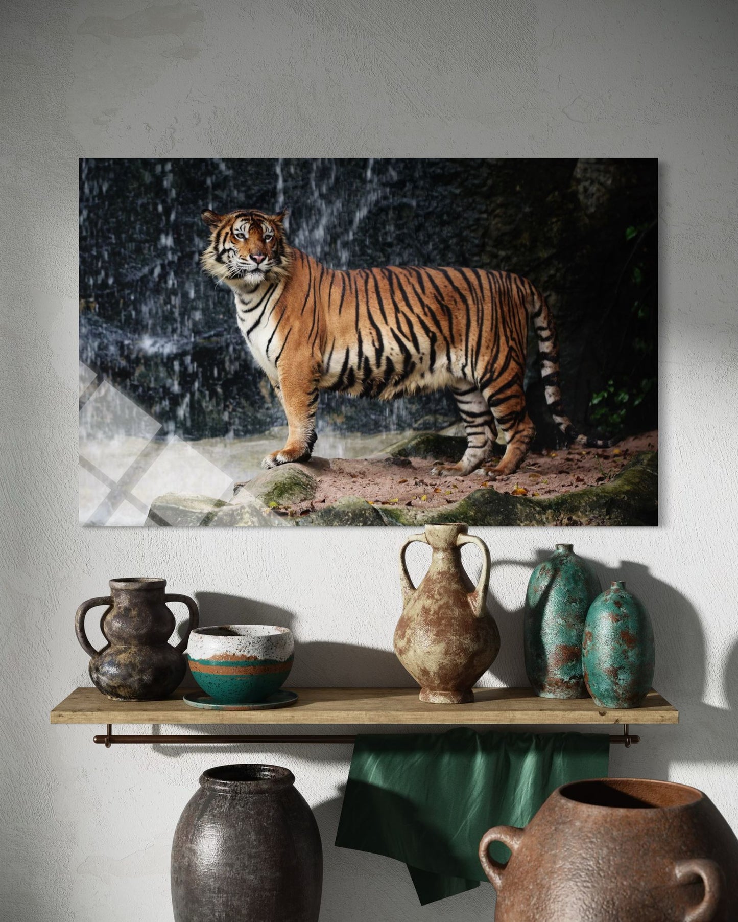 Tiger Tempered Glass Wall Art – Fierce Wildlife Home Decor