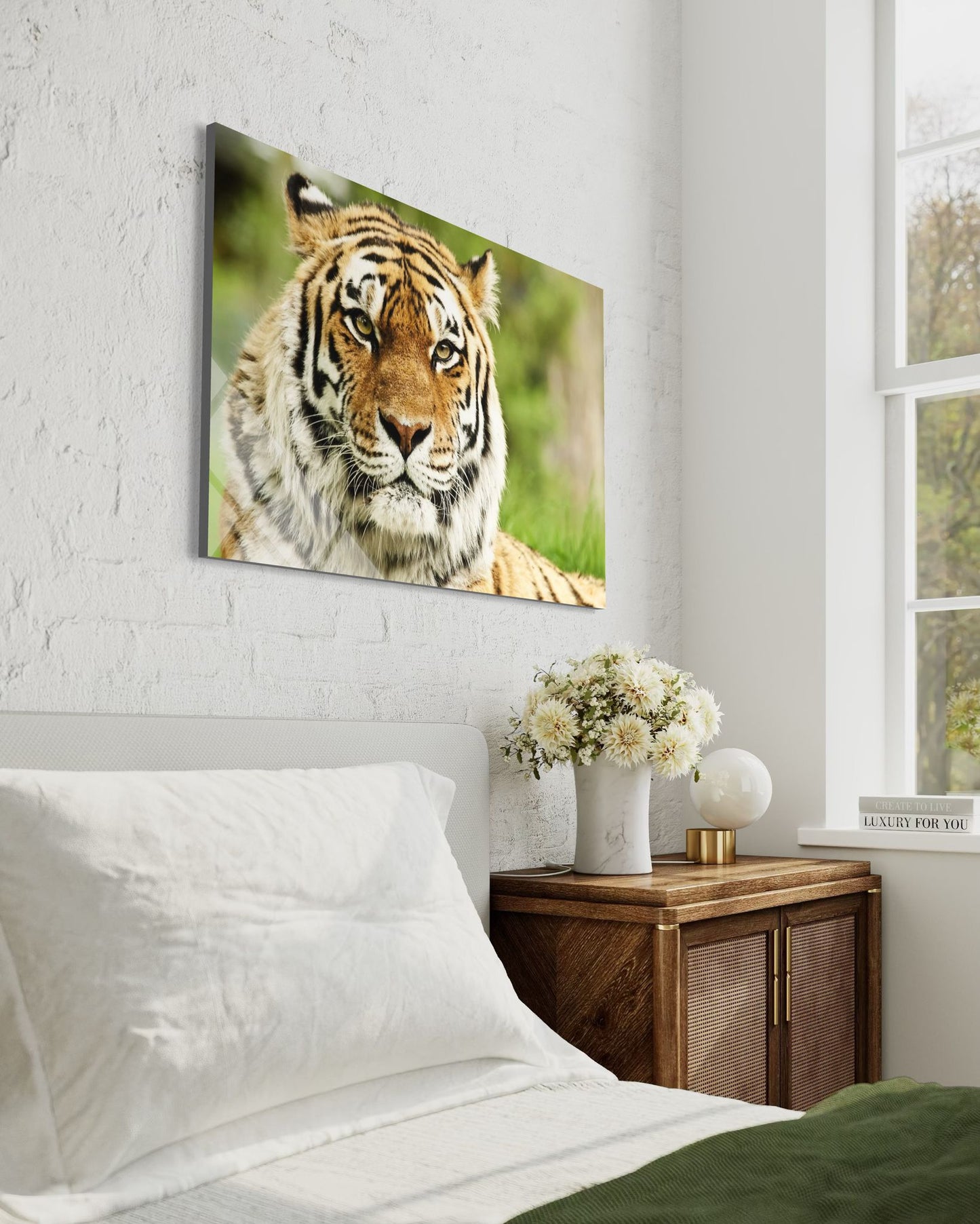 Tiger Glass Wall Art – Majestic Wild Cat Premium Decor