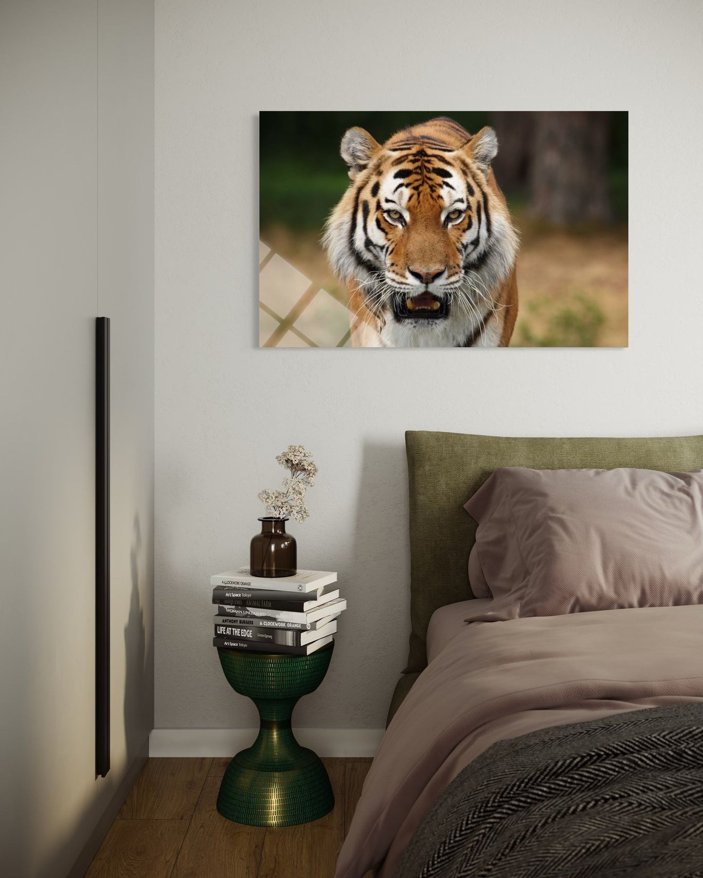 Tiger Glass Wall Art – Intense Wildlife Premium Home Decor