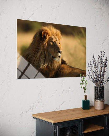 Lion Glass Wall Art – King of the Wild Premium Decor