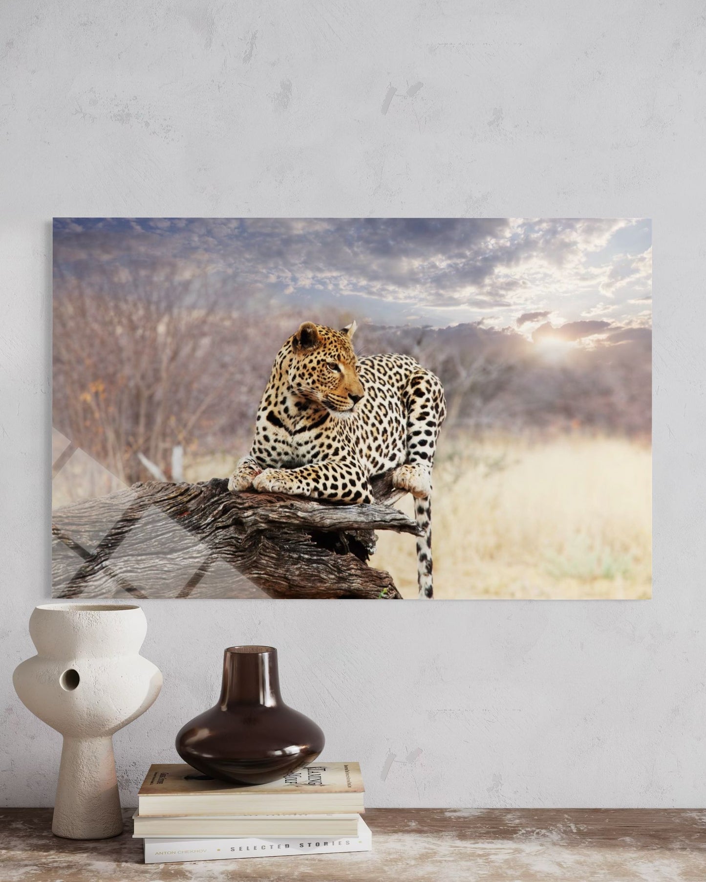 Leopard Glass Wall Art – Wild Luxury Wildlife Home Decor