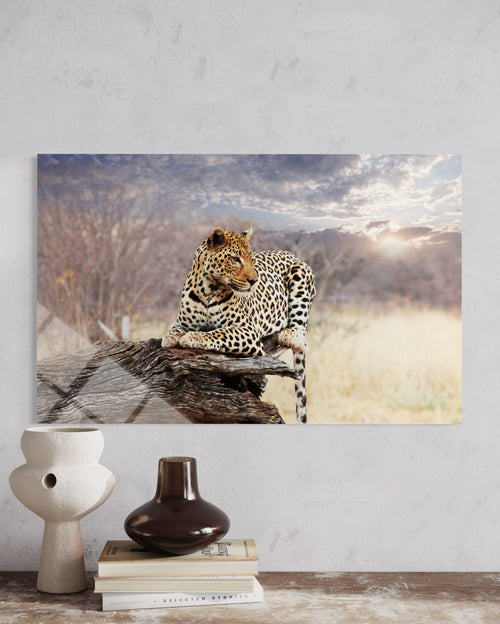 Leopard Glass Wall Art – Wild Luxury Wildlife Home Decor