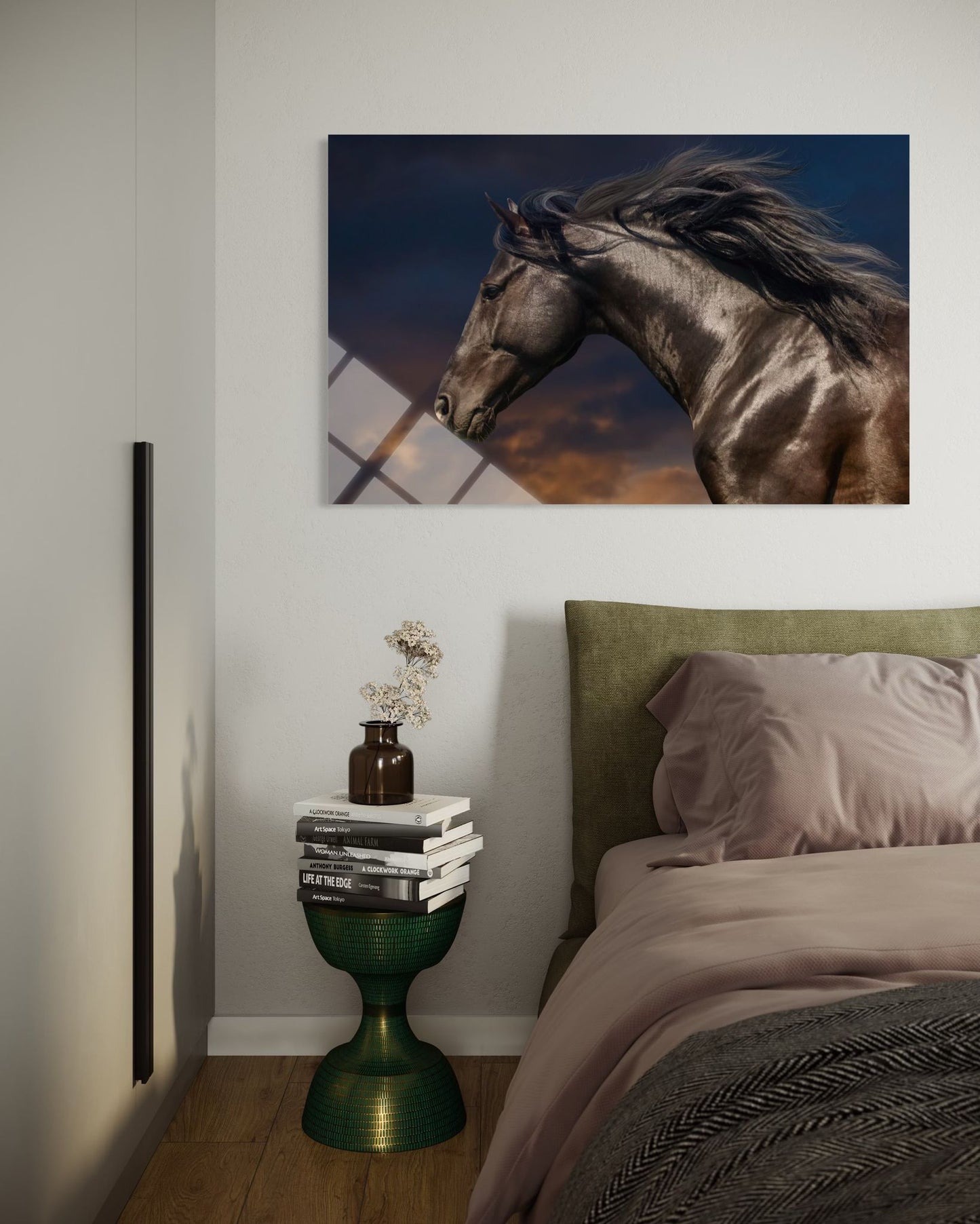 Horse Glass Wall Art – Freedom Wild Horse Premium Decor