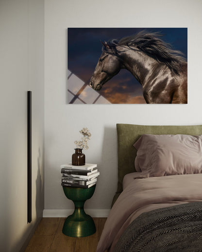 Horse Glass Wall Art – Freedom Wild Horse Premium Decor