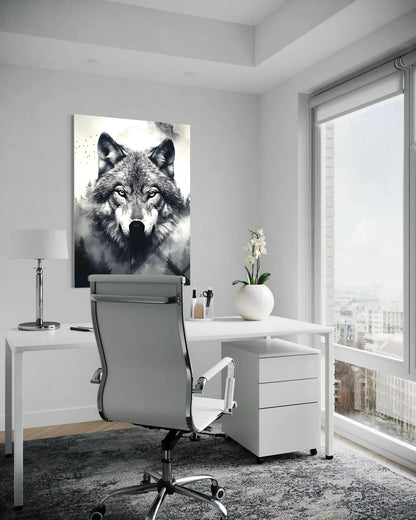 Wolf Tempered Glass Wall Art – Wildlife Premium Home Decor
