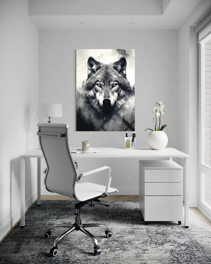 Wolf Tempered Glass Wall Art – Wildlife Premium Home Decor