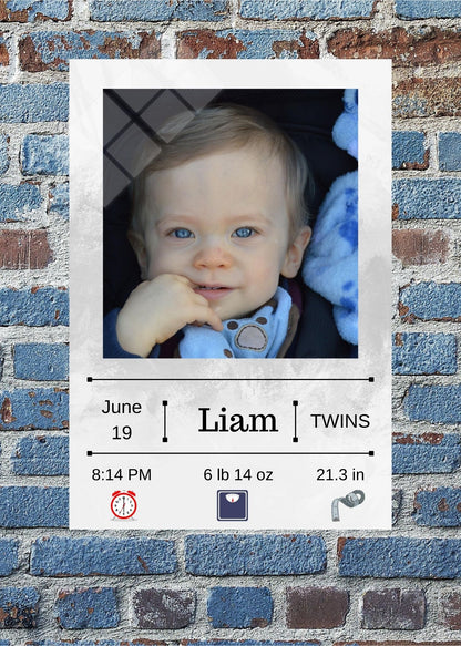 Baby's First Year Custom Glass Art – Milestone Photo Gift