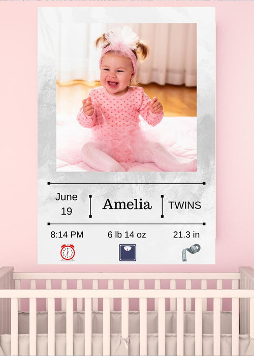 Baby's First Year Custom Glass Art – Milestone Photo Gift