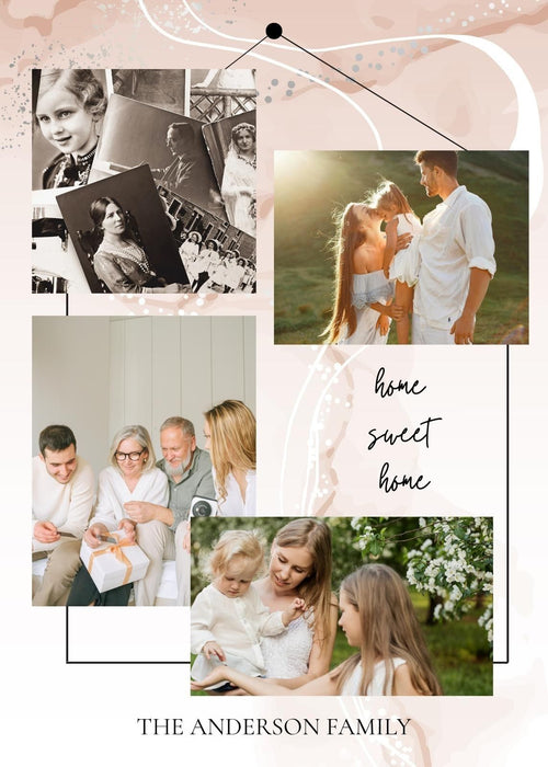 Personalized Family Glass Wall Art – Custom Photo Home Gift