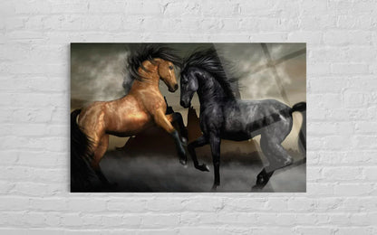 Premium Wildlife Glass Wall Art – Nature Animals Home Decor