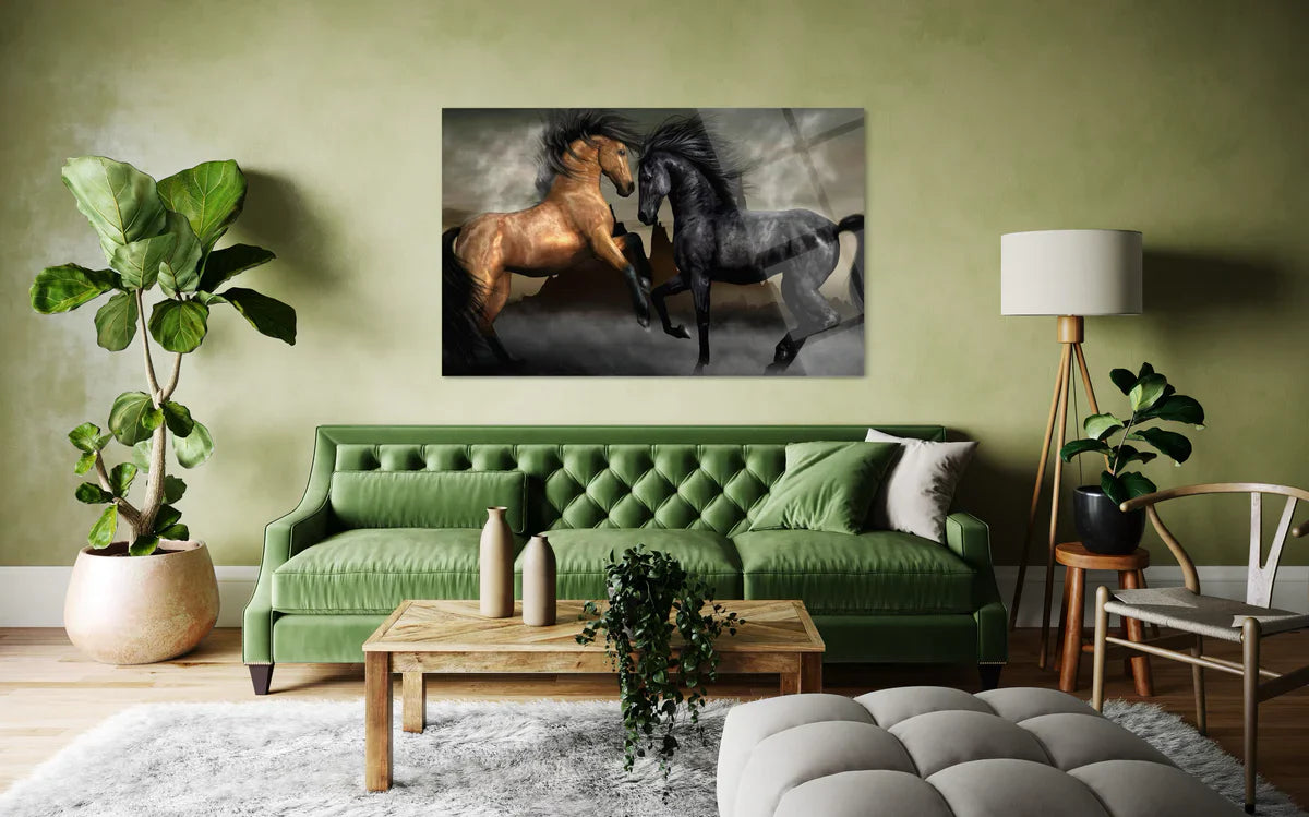Premium Wildlife Glass Wall Art – Nature Animals Home Decor