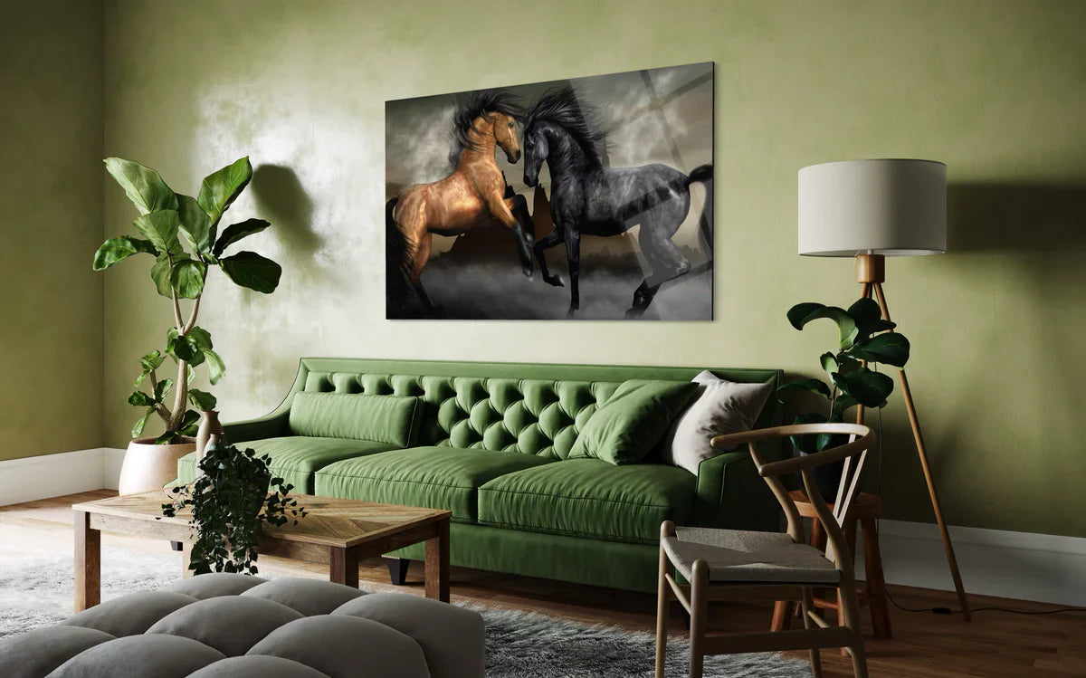 Premium Wildlife Glass Wall Art – Nature Animals Home Decor