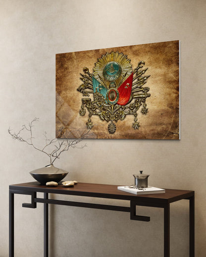 Ottoman Tughra Tempered Glass Wall Art – Turkish Heritage Decor